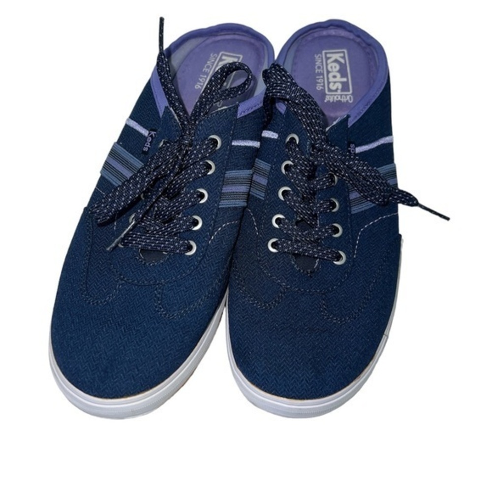 Women’s Keds Laced Mule Slide Blue Size 9.5 - Picture 1 of 9